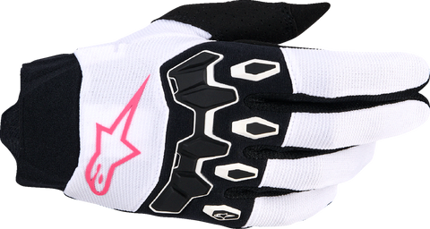 Alpinestars Stella Full Bore V2 Gloves - Medium, White/Fluo Pink/Black Part 3580126-2064-M
