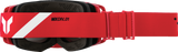 THOR Activate Flite Goggles, Red Frame with Silver Mirror Lens, Part Number 2601-3703