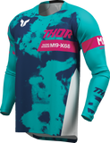 THOR Youth Launchmode Bleach Jersey White/Aqua Small 2912-2586