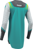 THOR Women's Sportmode Velocity Jersey, Gray/Aqua, XL, Part Number 2911-0339