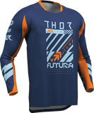 THOR Youth Launchmode Futura Jersey Navy/Orange, Large – Part Number 2912-2600