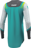 THOR Women's Sportmode Velocity Jersey, Gray/Aqua, Small, Part Number 2911-0336