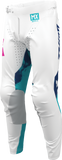 THOR Launchmode Bleach Motorcycle Pants, White/Aqua, US 38, Part Number 2901-12317