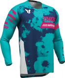THOR Youth Launchmode Bleach Jersey White/Aqua 2XS, Part Number 2912-2584