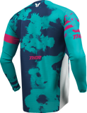 THOR Youth Launchmode Bleach Jersey White/Aqua 2XS, Part Number 2912-2584