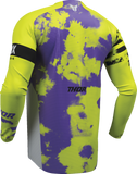 THOR Launchmode Bleach Gray/Acid Motocross Jersey, Small – Part Number 2910-8400