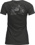 THOR Women's Blueprint T-Shirt, Charcoal, Small – Part Number 3031-4322