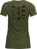 THOR Women's Patched Up T-Shirt Military Green Medium, Part Number 3031-4335