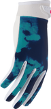 THOR Launchmode Bleach Gloves, White and Aqua, Small, Part Number 3330-8326