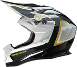 MOOSE OFFROAD XL MR3 Helmet, F.A.F. White/Black/Gold, 0110-8931