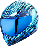 ICON Domain Nouveau Motorcycle Helmet, Blue, 2XL, Part Number 0101-18535