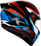 AGV K1 S Fastlap Motorcycle Helmet, Black/Red/Blue, Large – Part Number 2118394018066L