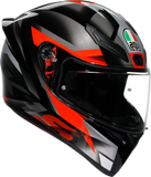 AGV K1 S Fastlap Motorcycle Helmet Black/Gray/Red, Large – Part Number 2118394018064L