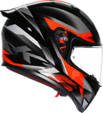 AGV K1 S Fastlap Motorcycle Helmet Black/Gray/Red, Large – Part Number 2118394018064L