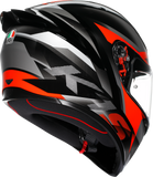 AGV K1 S Fastlap Motorcycle Helmet Black/Gray/Red, Large – Part Number 2118394018064L