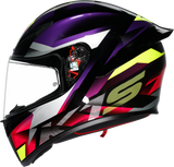 AGV K1 S Fastlap Motorcycle Helmet Black/Purple/Pink Medium 2118394018065M