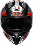 AGV K1 S Fastlap Motorcycle Helmet Black/Gray/Red XL - Part Number 2118394018064XL
