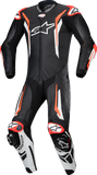 Alpinestars GP Tech v5 1-Piece Leather Suit - Black/White/Red Fluo US 48 / EU 58 Part 3150226-1231-58