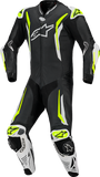Alpinestars GP Tech v5 1-Piece Leather Suit * Black/White/Yellow Fluo, US 42 / EU 52 (Part Number 3150226-125-52)