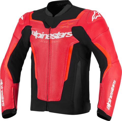Alpinestars GP Force v2 Airflow Leather Motorcycle Jacket * Red/Red Fluo US 42 / EU 52 Part 3100326-3155-52