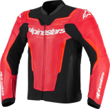 Alpinestars GP Force v2 Airflow Leather Motorcycle Jacket - Red/Red Fluo, US 44 / EU 54