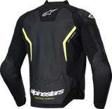 Alpinestars GP Force v2 Airflow Leather Jacket - Black/Yellow Fluo US 40 / EU 50