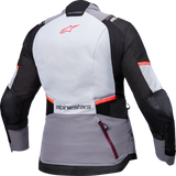 Alpinestars Stella Andes v4 Drystar? Jacket - Women's Waterproof Motorcycle Jacket in Dark Gray/Ice Gray/Black/Coral, Size Large