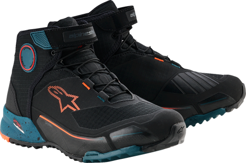 Alpinestars CR-X Drystar? Motorcycle Shoes US 12.5 / EU 46 - Black, Petrol, and Orange