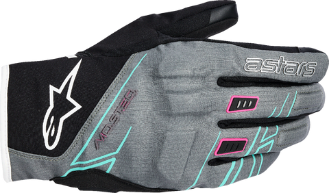 Alpinestars Stella Moblast WP Gloves - Fur Gray, Black & Fluo Pink, 2XL