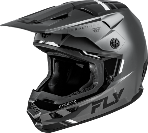 FLY Racing Kinetic Verdict Helmet Grey/Black/White X-Small – Lightweight Off-Road Motorcycle Helmet with Advanced Ventilation
