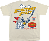 FMF Factory Faster T-Shirt, Natural, Large – Part Number HO25118901NATLG