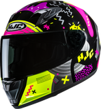 HJC Youth Y10 Helmet - Mika Model with Advanced Polycarbonate Shell and Bluetooth Compatibility, Large (Part FP70NUSG03HV)