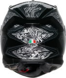 AGV K7 Damascus Motorcycle Helmet Black/Silver, Small – Part Number 2118399004-010-S