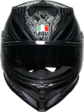 AGV K7 Damascus Motorcycle Helmet Black/Silver, Small – Part Number 2118399004-010-S
