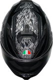 AGV K7 Damascus Motorcycle Helmet Black/Silver, Small – Part Number 2118399004-010-S