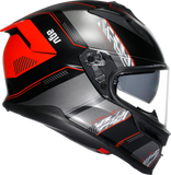 AGV K7 Kyber Helmet Matte Black/Red Medium 2118399004-008-M