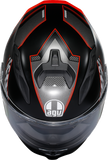 AGV K7 Kyber Motorcycle Helmet Matte Black/Red, Large – Part Number 2118399004-008-L