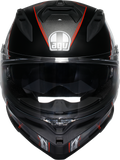 AGV K7 Kyber Motorcycle Helmet Matte Black/Red 2XL, Part 2118399004-008-XXL