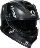 AGV K7 Kyber Motorcycle Helmet Matte Gray/Yellow Fluo 2XL - 2118399004-007-XXL