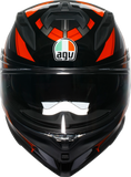 AGV K7 Taurax Motorcycle Helmet Black/Red, XL – Part Number 2118399004-009-XL