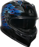 AGV K7 Genisys Motorcycle Helmet, Black/Blue/Gray, XL - Part Number 2118399004-011-XL