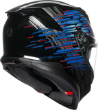 AGV K7 Genisys Motorcycle Helmet, Black/Blue/Gray, XL - Part Number 2118399004-011-XL