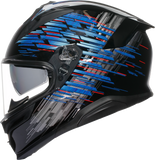AGV K7 Genisys Motorcycle Helmet, Black/Blue/Gray, XL - Part Number 2118399004-011-XL