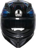 AGV K7 Genisys Motorcycle Helmet, Black/Blue/Gray, XL - Part Number 2118399004-011-XL