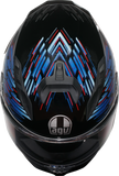 AGV K7 Genisys Motorcycle Helmet, Black/Blue/Gray, XL - Part Number 2118399004-011-XL