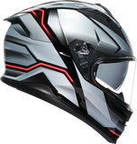 AGV K7 Jaeger Motorcycle Helmet Black/Silver, Small - Part Number 2118399004-005-S