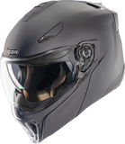 ICON Threshold Modular Helmet Solid Matte Black Large 0100-2694