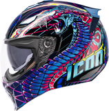 ICON Threshold Modular Helmet Synthwave Lazer Cobra Blue, Medium – 0100-2730