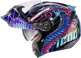 ICON Threshold Modular Helmet Synthwave Lazer Cobra Blue, Medium – 0100-2730