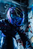 ICON Threshold Modular Helmet Synthwave Lazer Cobra Blue, Medium – 0100-2730